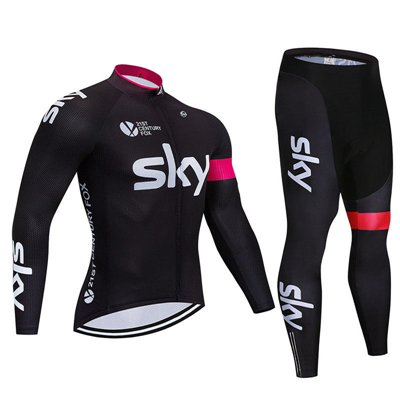 sky fleece riding clothes men's autumn and winter road bike long-sleeved tops bicycles holding baby bags trousers riding equipment women