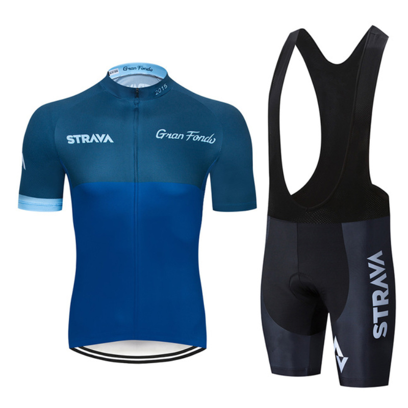 STRAVA cycling clothing men's summer mountain bike short-sleeved suit outdoor dynamic clothing quick-drying professional cycling clothing