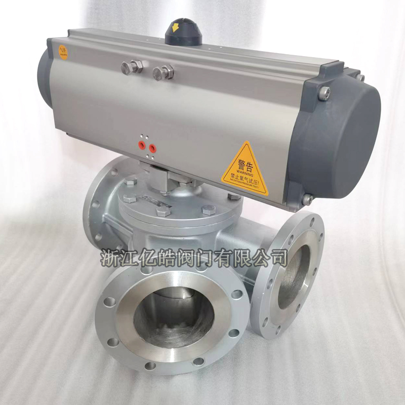 Yq642F Pneumatic Y-Type Three-Way Directional Valve, Tube-Type Rotary Barrel Type, 135-Degree Stroke, Suitable for Handling Granular Powder, 45-Degree Angle