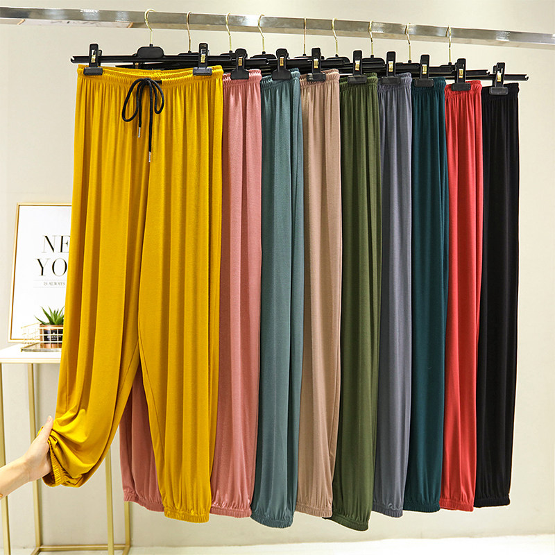 Mosquito-proof pants adult women's summer thin section modal bloomers Lob leggings sports pants loose drape nine-point pants