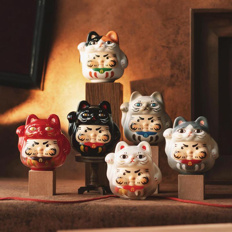 In Stock Toyzero Pp X Monster Bring Good Luck Little Cat Blind Box Figure Bring Wealth Desktop Ornament Gift