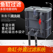 Fish pond filter box turnover box filter equipment turtle tank koi pond fish tank ground tank upper filter trickle box filter