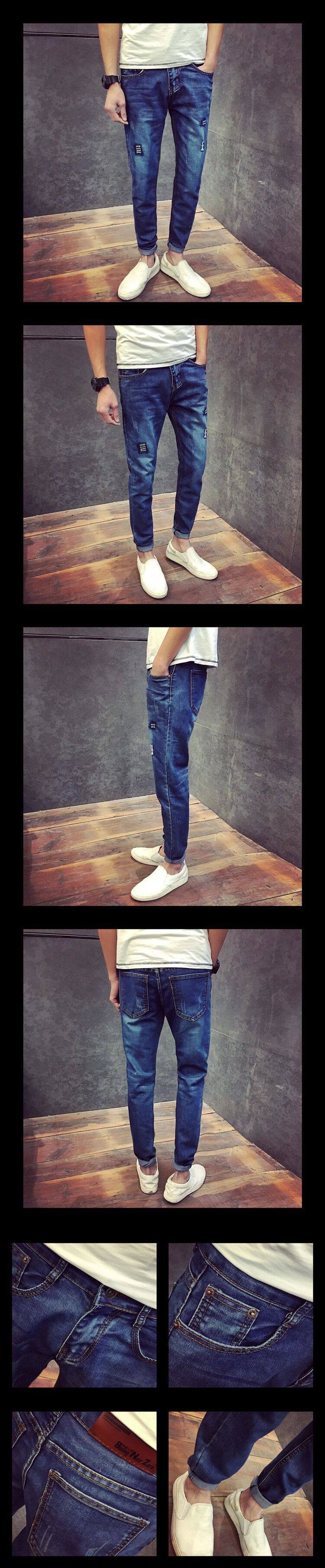 Jeans pour adolescent pieds Slim pour automne - Ref 1465510 Image 12