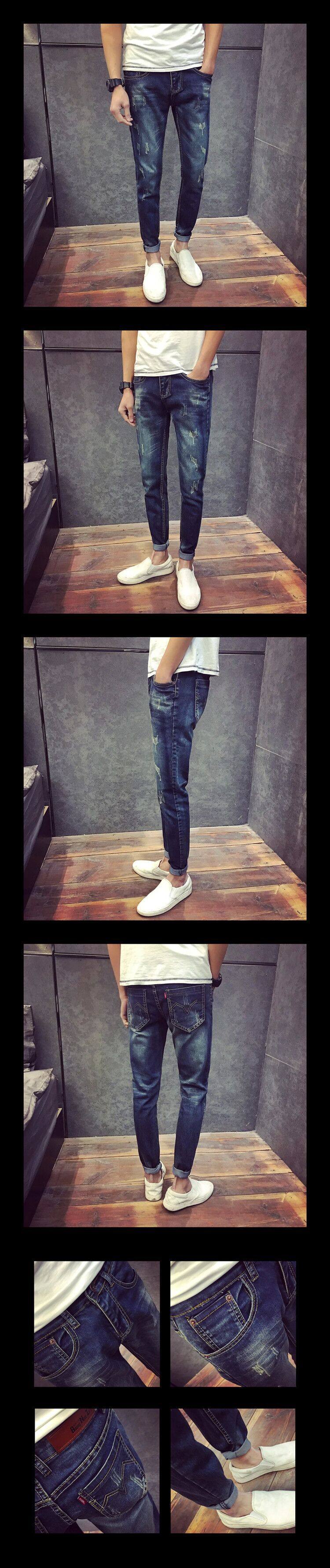 Jeans pour adolescent pieds Slim pour automne - Ref 1465510 Image 8