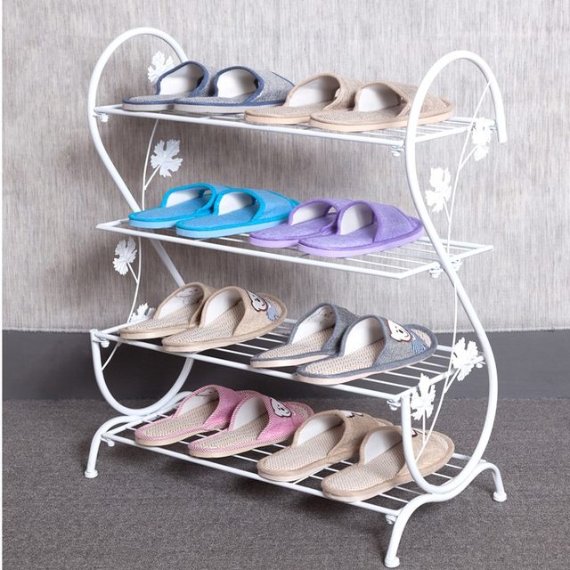 European iron shoe rack multi-layer flower rack simple living room storage shoe cabinet iron rack economical storage rack multi-working