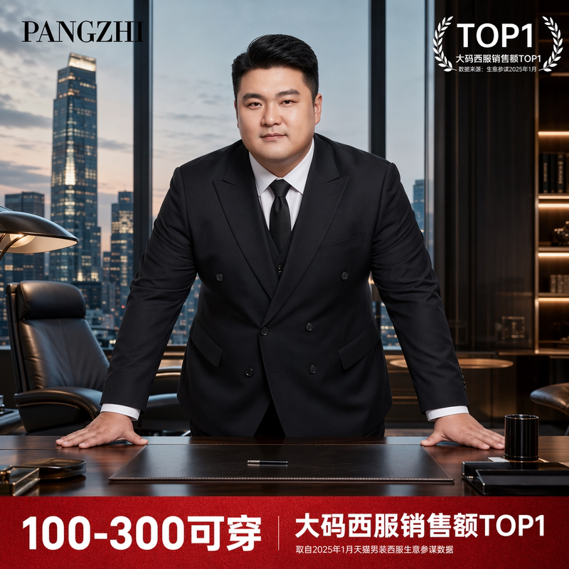 Large Size Double-Breasted Suit Men's Suit Black High-End Business Formal Wear Wedding Groom's Suit Jacket Large Size Double-Breasted Suit Men's Suit Black High-End Business Formal Wear Wedding Groom's Suit Jacket