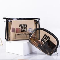 High-value cosmetic bag portable super fire wind toiletries small storage bag Female large capacity transparent travel carrying case