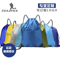  zackpack sports waterproof harness pocket drawstring backpack custom printed logo gym training backpack custom