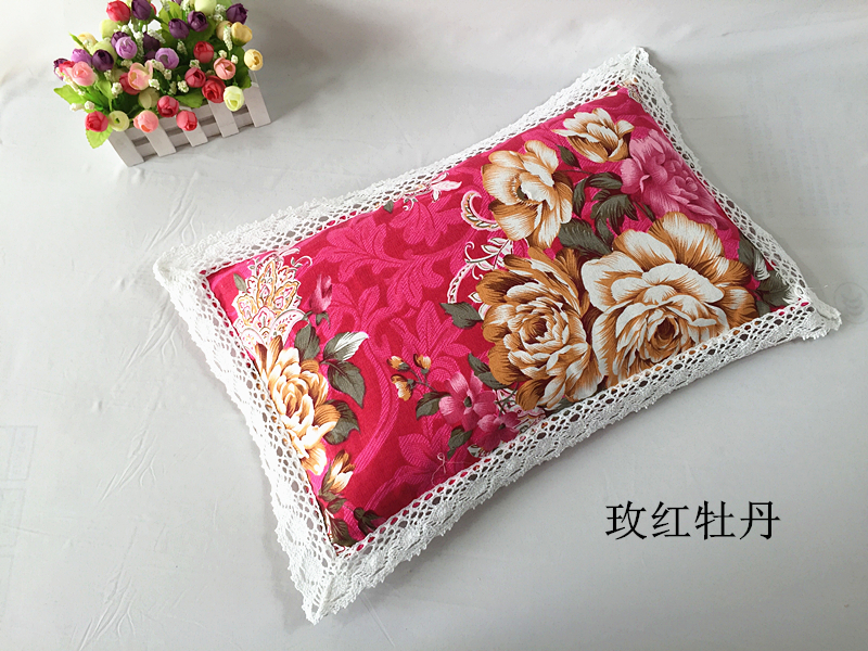 Bông vải thô kiều mạch vỏ gối hoạt hình ren vỏ gối người lớn duy nhất trẻ em dày có thể giặt 35 55 gối tựa cổ