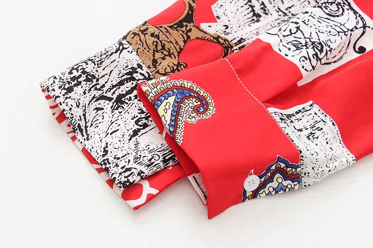 ins retro Hong Kong-style long-sleeved floral shirt for women's early autumn 20 new loose design, niche top trend pic 11