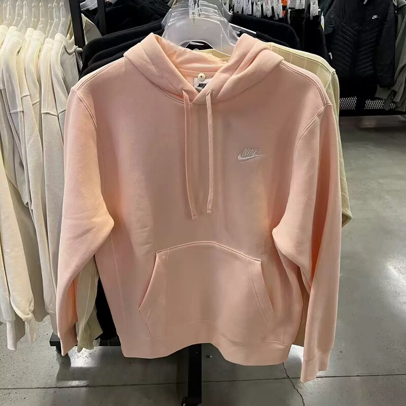 Authentic Nike Embroidered Logo Thin Fleece Pullover Hoodie for Men and Women Bv2655-664