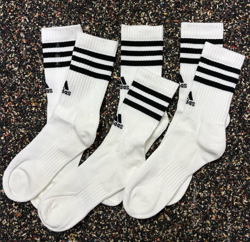 Wenwen Genuine Adidas Men's and Women's Three-Pair Pack Comfortable Sports Mid-Length Socks Ht3458 Wenwen Genuine Adidas Men's and Women's Three-Pair Pack Comfortable Sports Mid-Length Socks Ht3458