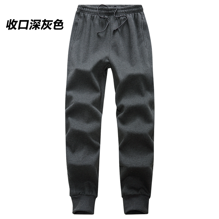 Mùa xuân và mùa thu quần thể thao nam cộng với nhung dày thường mặc quần mỏng thoáng khí quần cotton co giãn thẳng eo quần Quần Wei quần vải nam