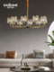 [Starry]Light Luxury Crystal Chandelier Living Room Lamp New Elegant Dining Room Bedroom Simple Lighting Post-Modern All-Copper