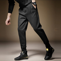 Casual pants mens sweatpants 2021 new summer thin slim small foot pants Korean trend pair of pants men