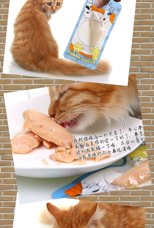 Học giả và mèo thời gian Mèo vỗ cánh khỏe mạnh gà nhỏ ức mèo ăn nhẹ taurine tôm và thịt cua 22g / 30g - Đồ ăn nhẹ cho mèo