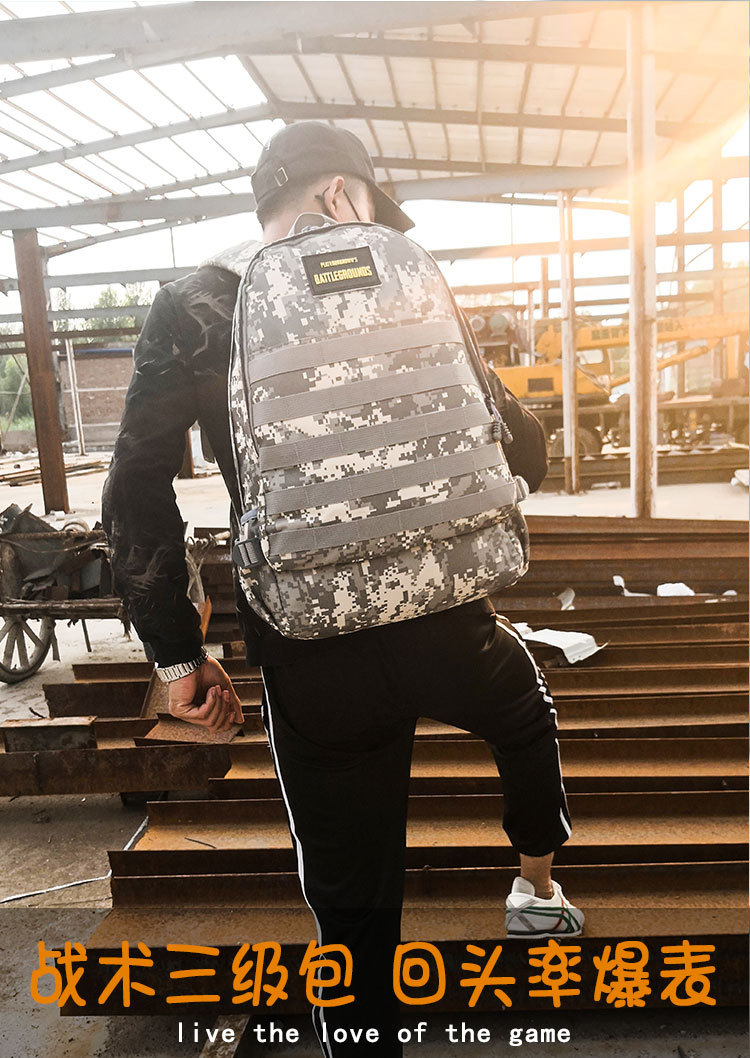 Jedi Survival Surrounding Chicken with Class III Backpack 3D Sports Outdoor Tactics Student Bag Backpack balo cho bé