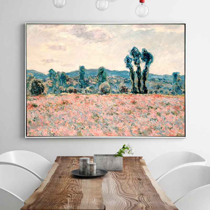 Poppy field Monet oil painting Master Impressionist Decorative Painting Frescoed Landscape Painting Famous Painting Dining Hall Fresco Decoration Painting