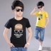 Mười chàng trai dẫn đầu áo thun ngắn tay 8 cotton dài tay 9 học sinh trung học 10 trẻ lớn 12-15 tuổi trai trẻ em trai quần áo - Áo phông dài