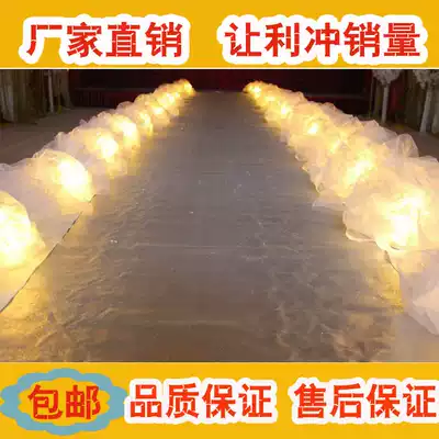 Wedding catwalk yarn road lead Catwalk snow yarn Dragon Ball lamp road lead decoration scene Wedding stage yarn road lead Genting yarn