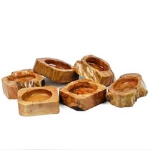 Solid Wood Roots Ashtrays Creativity Stylish Personality Smoke Flush Eco-friendly Natural Log Ashtrays Bar Home Swing