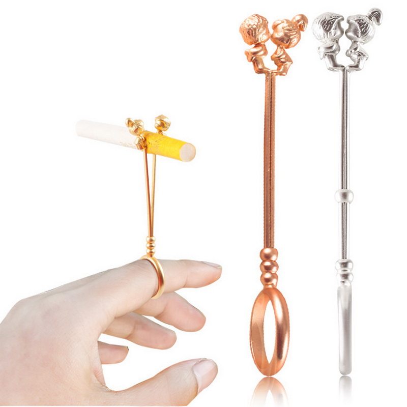 Seiko Angel Couple Smoking Cigarette Cigarette Cigarette Smoking Ring for Men and Women to Prevent Smoking Yellow Smoking