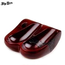 Smoke Bucket Accessories Solid Wood Soup Spoon Smoke Bucket Shelf Can Put 2 Bucket Solid Wood Double Seat Smoke Bucket Rack With Hole Sitting Type Dipper Rack