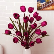 Mô phỏng bó hoa tulip giả hoa đào đơn cắm hoa phòng khách nội thất cửa sổ sill hoa khô trang trí hoa nhựa - Hoa nhân tạo / Cây / Trái cây