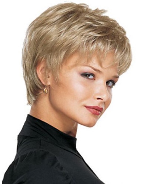 Foreign Trade Women's Wigs, Fashionable Gray-Blonde Short Straight Hair for Women, High-End Synthetic Wigs with Rose Net