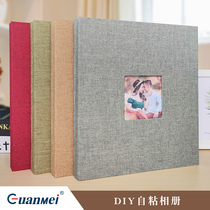 Guangmei linen surface 10-inch baby growth commemorative book Creative gift diy laminating self-adhesive album graduation book