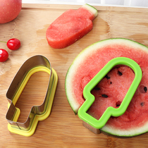 Watermelon ice cream mold cut ice popsicle cute popsicle fruit platter DIY watermelon slice splitter stainless steel