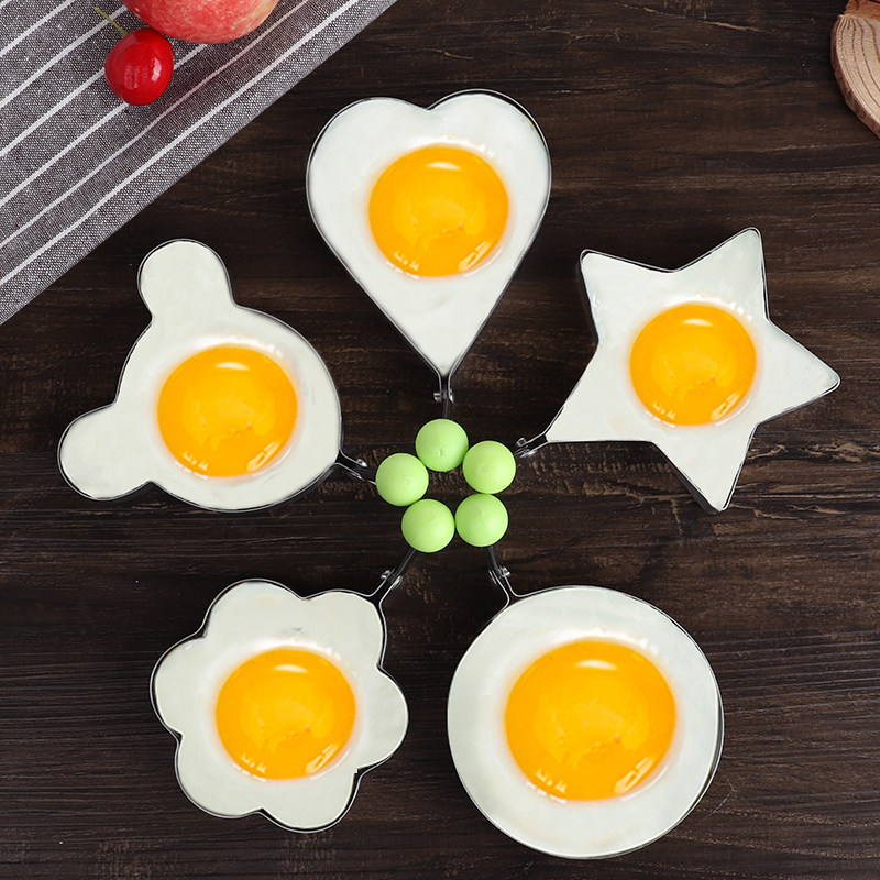Stainless steel omelette mold fried egg artifact DIY poached egg love-shaped model children's kindergarten kitchen
