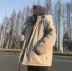 Áo len nam mùa đông dài xu hướng Hàn Quốc áo khoác cotton hip hop 袄 port gió dày bông độn Bông