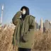 Áo len nam mùa đông dài xu hướng Hàn Quốc áo khoác cotton hip hop 袄 port gió dày bông độn Bông