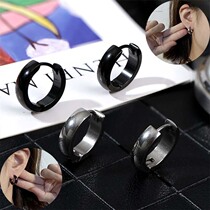 Arc earrings handsome men and women couples single domineering titanium steel ear jewelry 2021 New explosion boys earrings Japanese and Korean