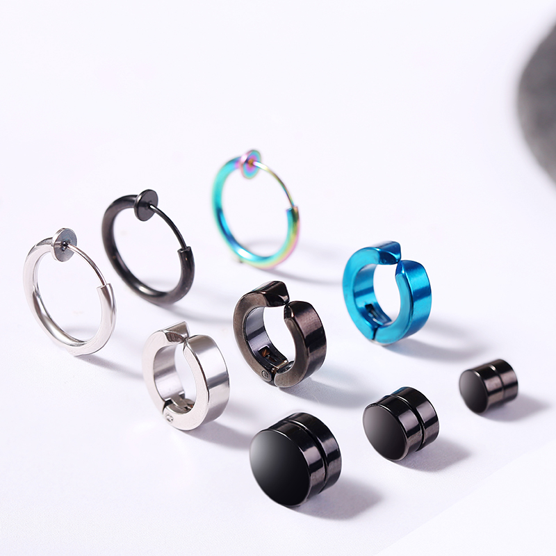 (You can wear without pierced ears)No pierced ears magnet ear pins Men and women ear rings Ear clips Net red ins ear clips trendsetter