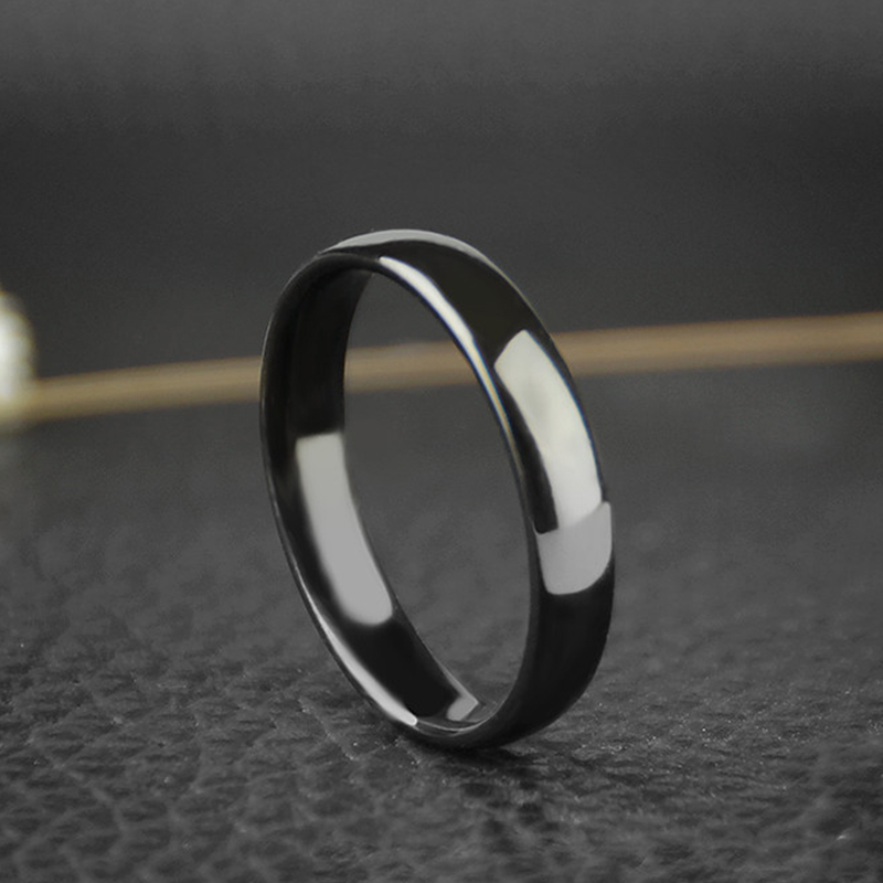 Tungsten gold ring male Korean version titanium steel ring ring jewelry Personality boys do not fade ring couple simple cool