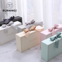 Shell shadow rectangular pumping box with hand gift box Floral packaging Flower box Printed gift box portable gift bag