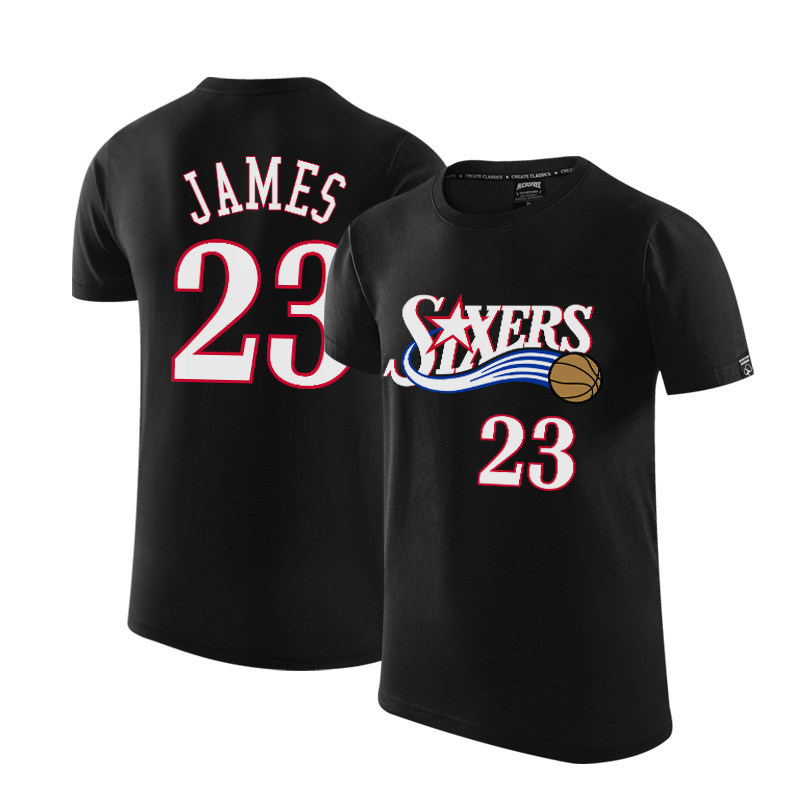 76Ers Lebron James No. 23 Basketball Jersey American Sports Short-Sleeved T-Shirt Loose Casual Summer Trend