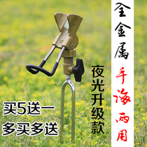 Stainless Steel Fishing Cannon Bench Bracket Handpole Sea Rod Dual-use Universal Fishing Rod Holder Multifunction Bracket Ground Plug