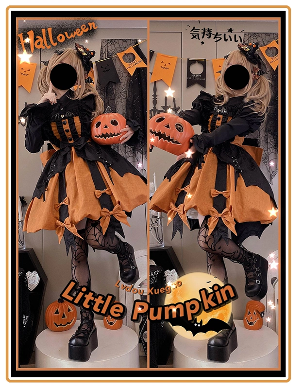 ý tưởng halloween [Có sẵn] tùy chỉnh 
            ma thuật người yêu jsk Halloween bí ngô nhỏ lo kem đậu xanh lolita vô diện halloween