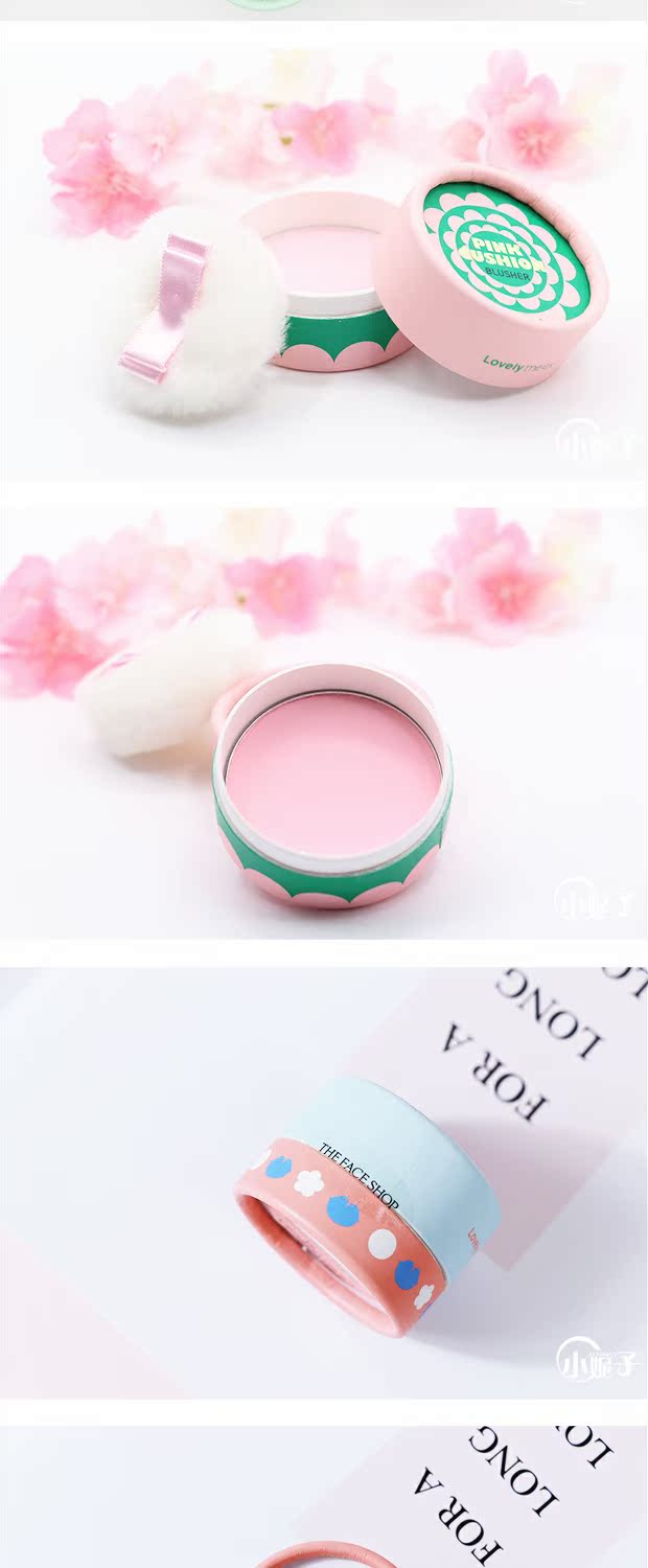 Authentic Hàn Quốc THE FACE SHOP Cửa hàng thơ Philippines Cô gái dễ thương cánh hoa đơn sắc đỏ mặt trang điểm màu nude carmine má hồng apieu