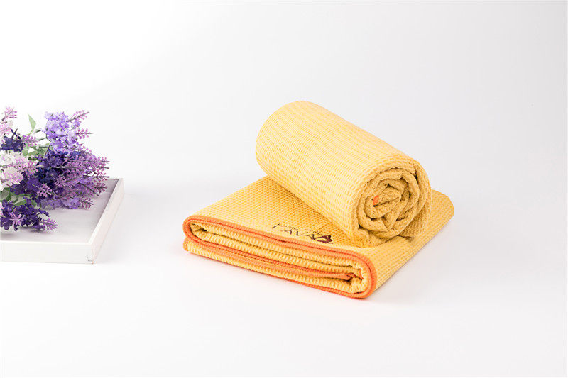 Non-slip Yoga Towel Orange Waffle Silicone Yoga Mat Yoga Blanket Microfiber Towel Yoga Towel