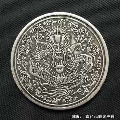 Silver dollar silver coin collection Guangxu Bingwu annual made Daqing gold coin medium round silver dollar diameter about 3 3cm