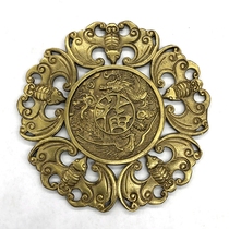 Ancient Playing Antique Miscellaneous Collection Grand Qing Qianlong Biennials Hollowed-out Five Fu Brand Longfeng Fu Calligraphy