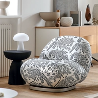 Одиночный стул с узором Tiger Mountain, «Вращающееся шасси из цельного дерева»