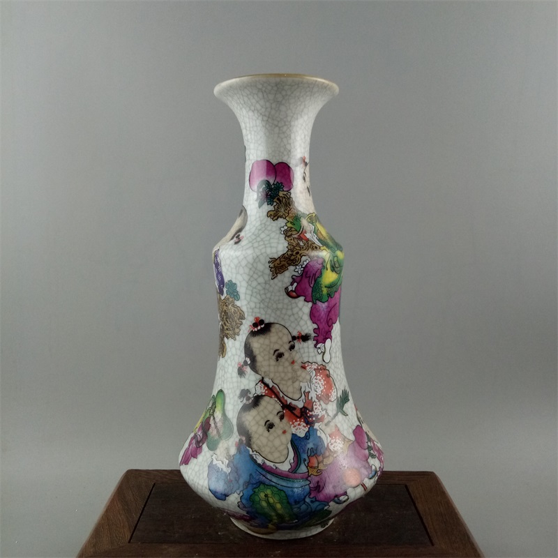 Jingdeg Town Factory Antique Pastel Open Play Baby Horn Bottle Antique Bottle Antique Bottle Selling