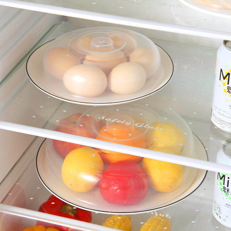 Kitchen Fridge Refreshing Lid Microwave Oven Special Heating Lid Tray Dish Anti Splash Oil Insulation Plastic Hot Vegetable Hood