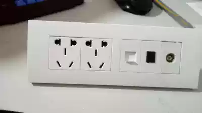 118 type six-bit double five-hole power TV fiber free network welding-free multimedia panel socket