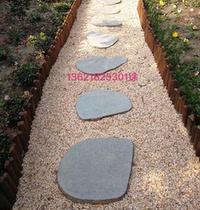 Natural stone yellow stone courtyard dotted with tread garden walkways flowers laying courtyard landscape planning